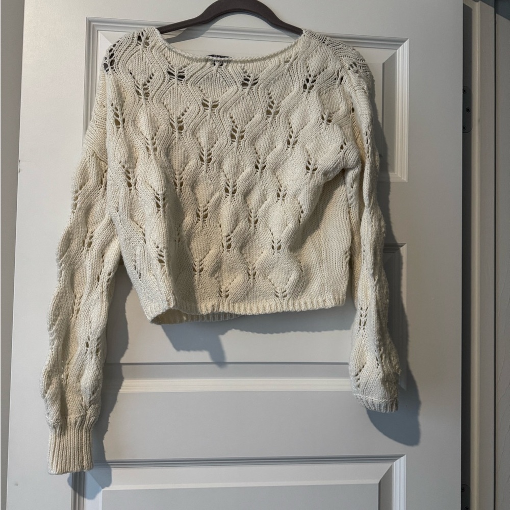 Wild Fable Cream Cable Knit Sweater - Picture 3 of 5